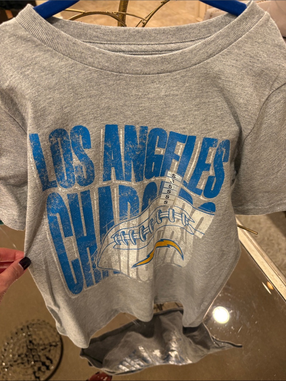 NFL Los Angeles Chargers Gray & Blue Graphic Tee
